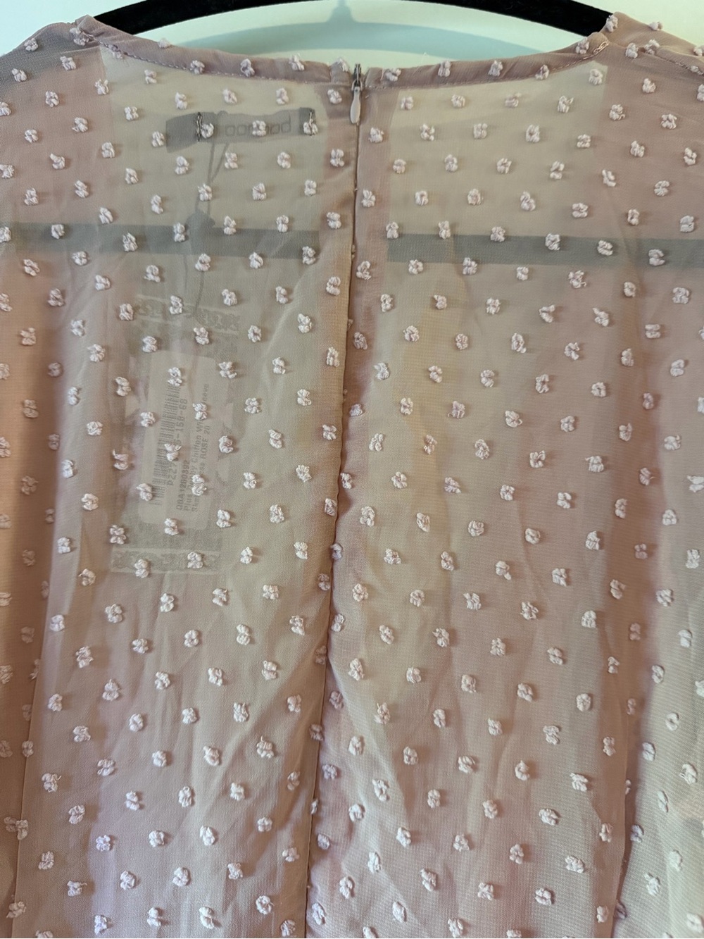 Boohoo Dusty Pink Swiss Dot Mini Dress - Picture 6 of 10
